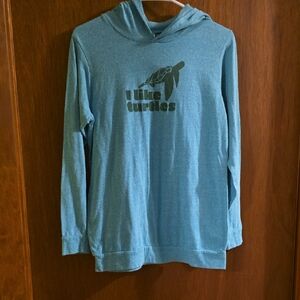 Blue Turtle Graphic Long Sleeve Tee